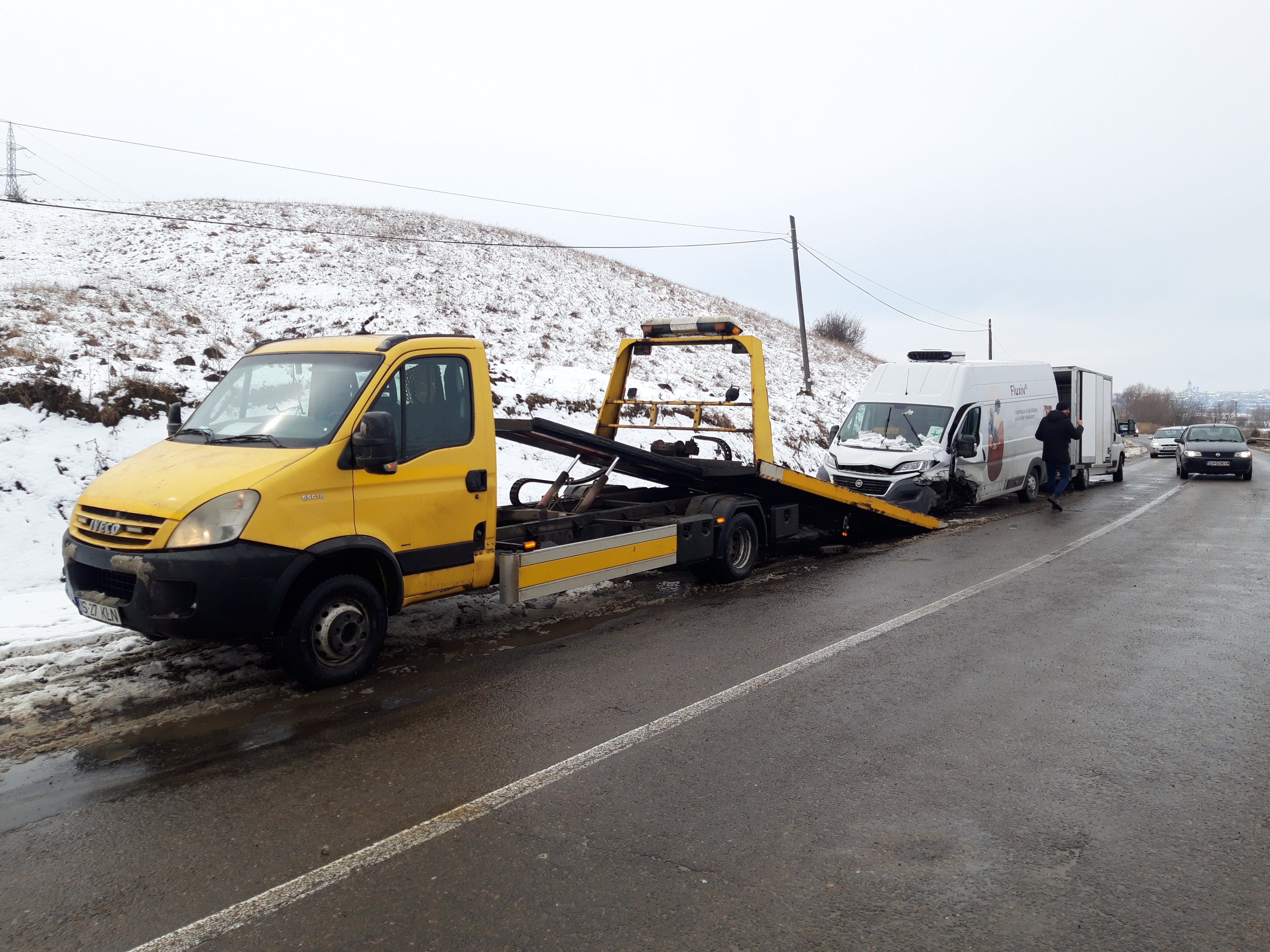Platformă auto RIA Auto Trans — intervenție pe autostradă
